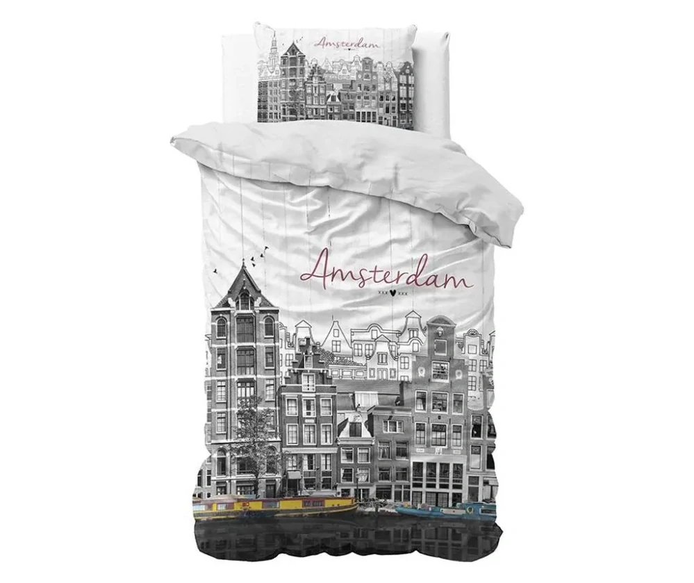 Bavlněné prodloužené povlečení 140x220 cm – Amsterdam