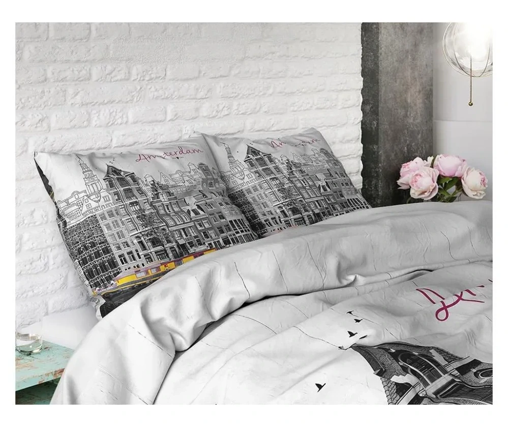 Bavlněné prodloužené povlečení 140x220 cm – Amsterdam