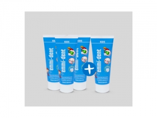 3+1 KS DĚTSKÁ ZUBNÍ PASTA EMMI-DENT KIDS, 4X 75 ML