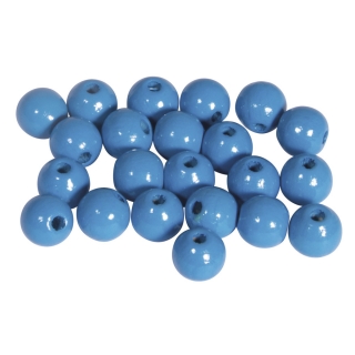 Dřevěné korálky modré 82 ks