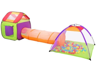 Kruzzel Stan pro děti HOUSE + tunel + 200 míčků